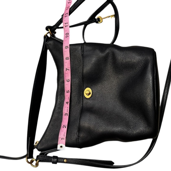 Fossil Talulla Small Hobo Leather Bag Handbag Black Gold Purse Excellent - Picture 13 of 14